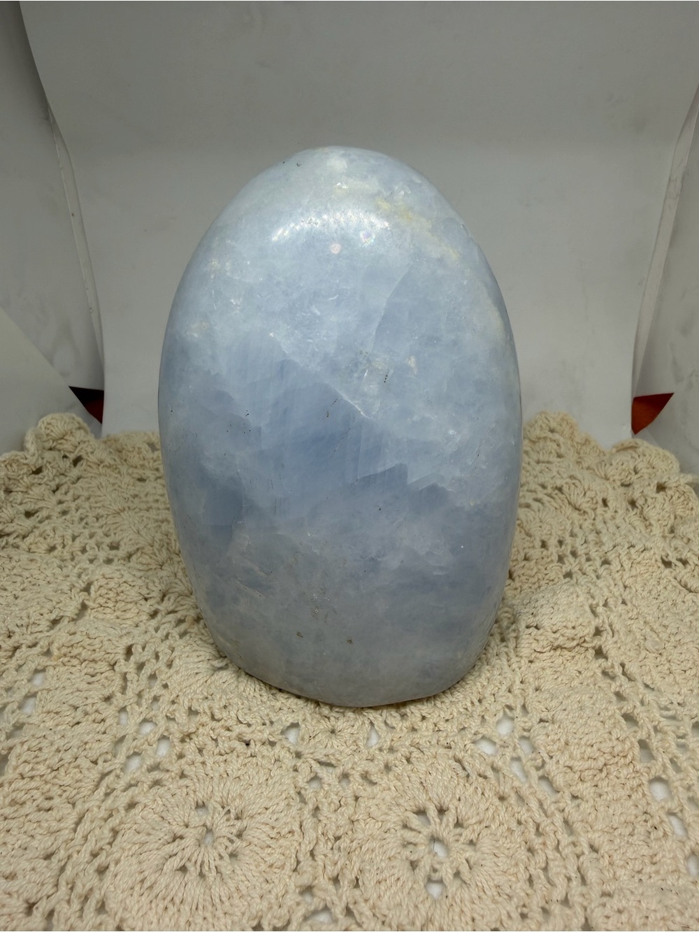 Large Polished Blue Calcite - Crystals & Precious Stones
